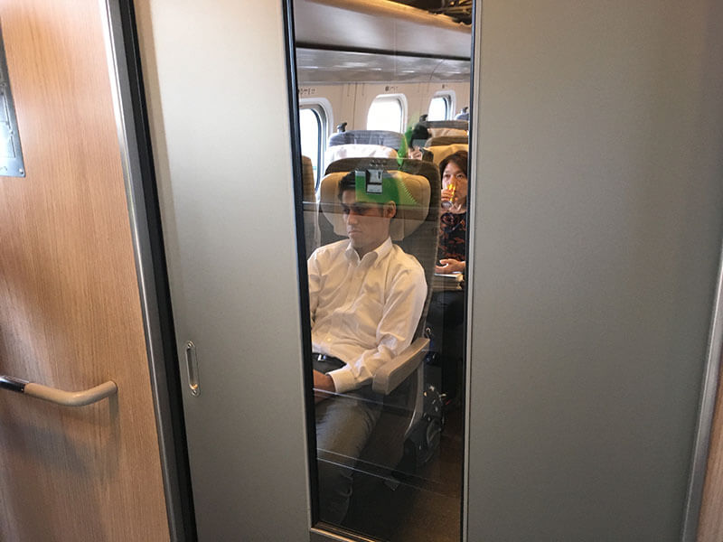interior de un Shinkansen