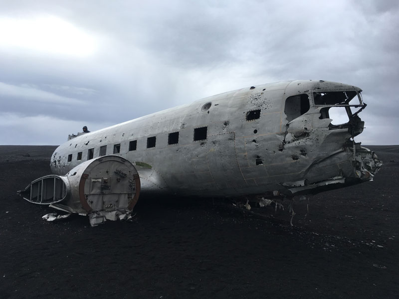 avión abandonado islandia