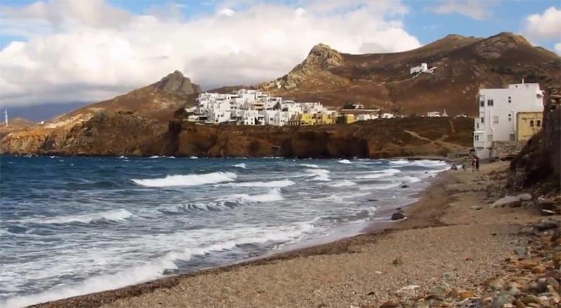 Grotta Beach naxos playas vistas pueblo
