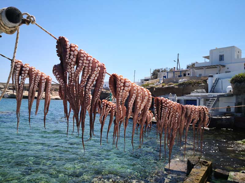 LA cocina de las islas griegas es uno de los puntos fuertes del turismo