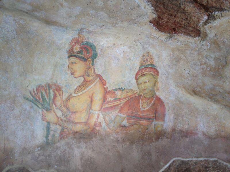 Frescos roca león que hacer en sigiriya