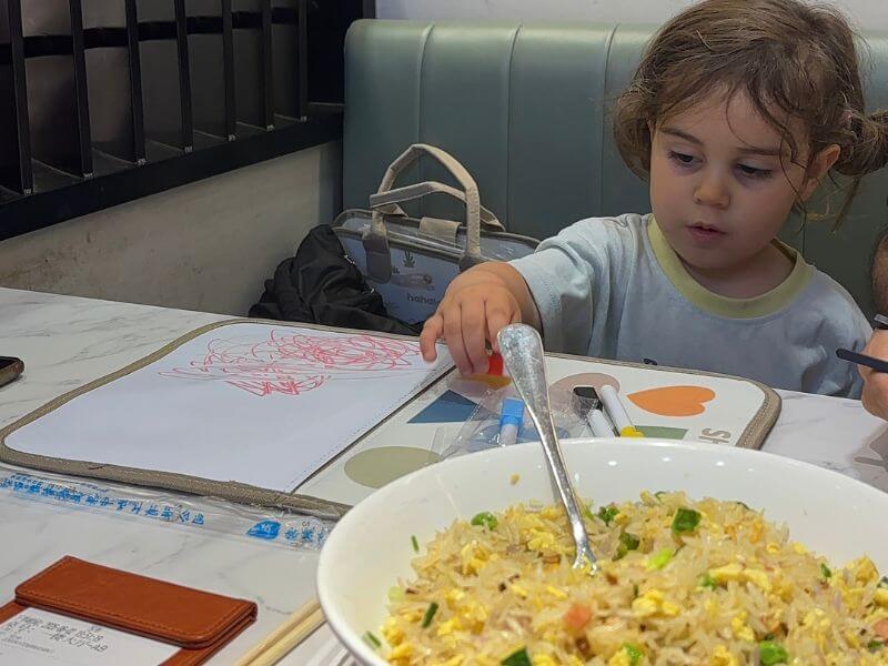 Gastronomía china durante la ruta en tren